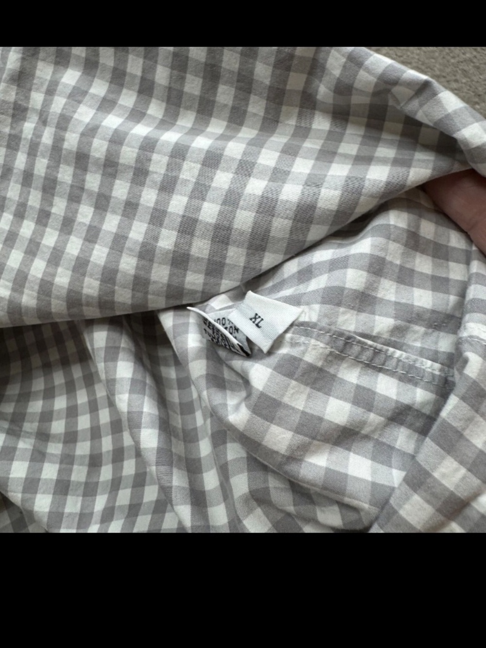 Save Khaki Button Up Shirt Men's Size XL Gray Long Sleeve Collared Preppy SKU - Picture 7 of 7